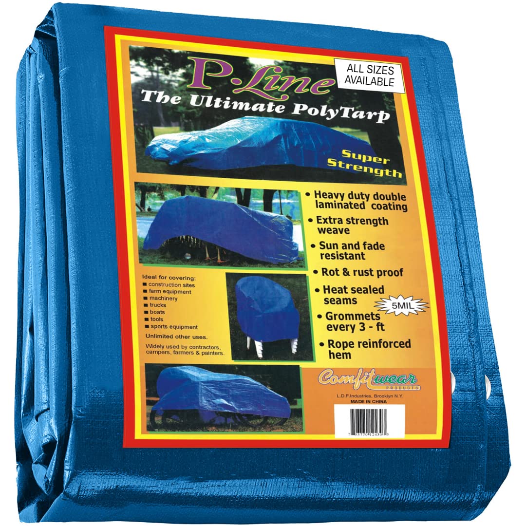 P-line Blue Poly Tarps 18' X 24'