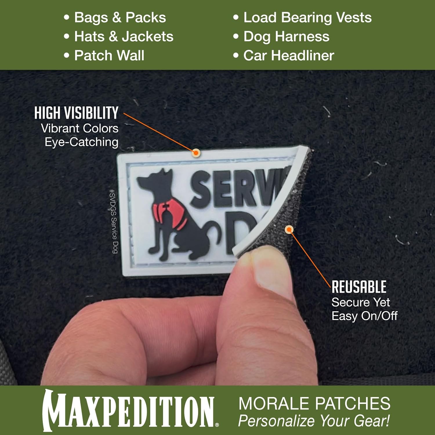 MAXPEDITION Service Dog 3D PVC Morale Patch