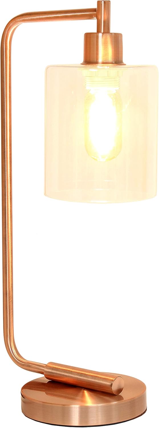 Simple Designs LD1036 Bronson Antique Style Industrial Iron Desk/Bedside Table Lamp