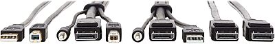 Tripp Lite DisplayPort KVM Cable Kit 4K USB 3.5mm 3xM/USB mm DP mm 6ft (P783-006-DPU)
