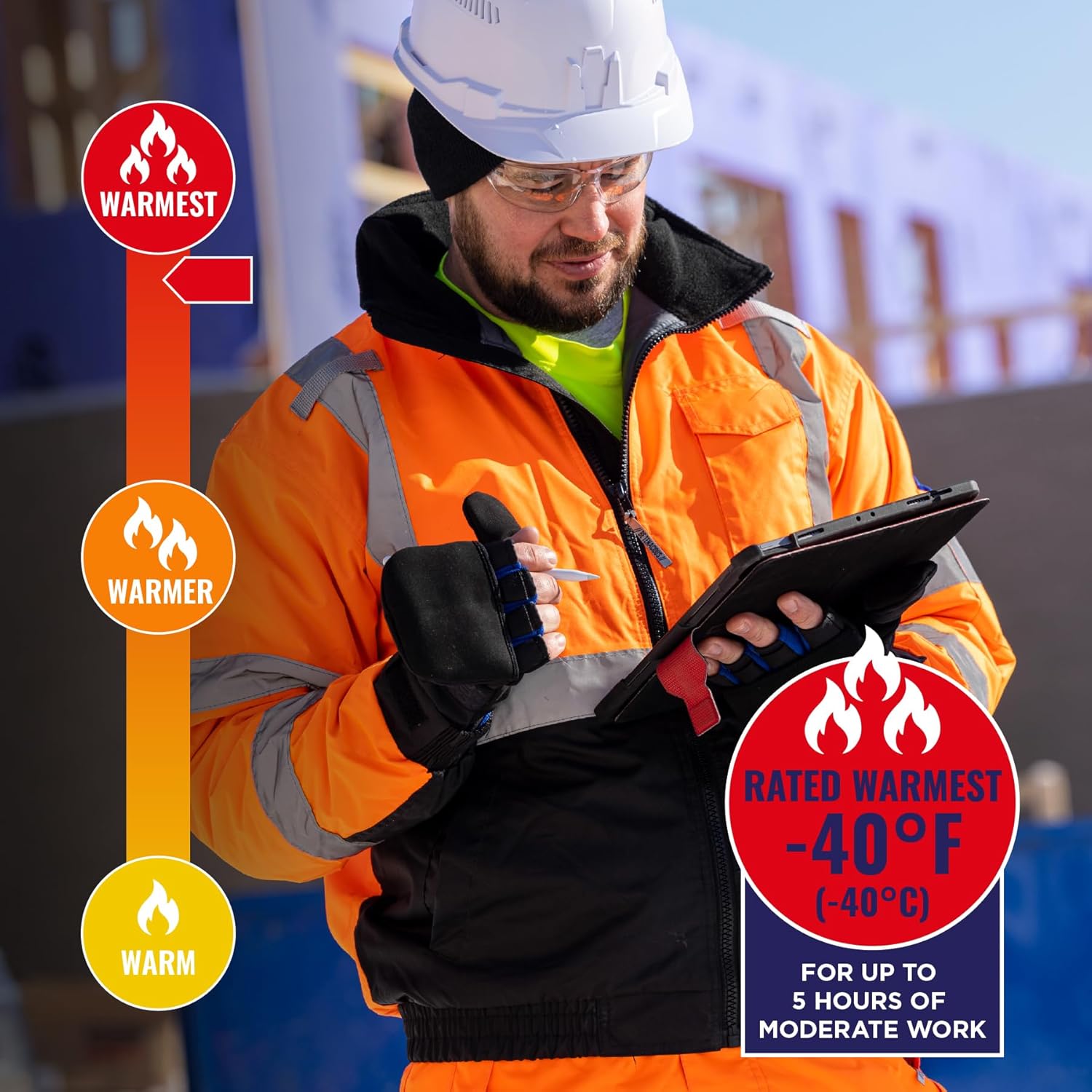 Ergodyne GloWear 8377 Type-R Class 3 Quilted Bomber Jacket