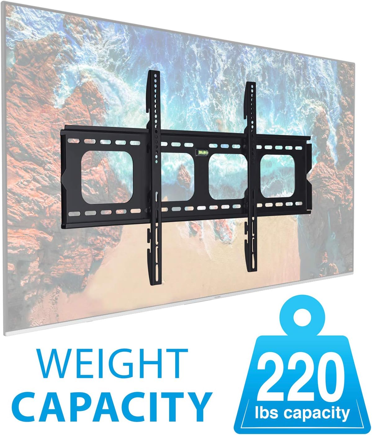 Mount-It! Low-Profile TV Mount | Flush Large TV Wall Mount | Slim Fixed Wall Mounting Bracket for 42-70 in. Screen Displays