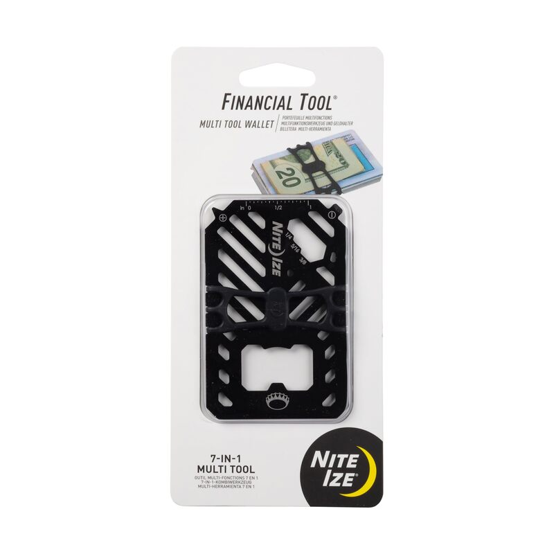NITE IZE Financial Multi Tool Wallet - Stainless Steel Travel Wallet