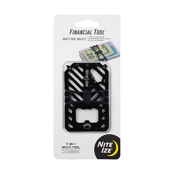 NITE IZE Financial Multi Tool Wallet - Stainless Steel Travel Wallet
