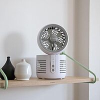Crane 2-in-1 Air Purifier and Desk Fan, Fan and Air Purifier Combo, Ideal Office Desk Fan, Night Stand Fan, or Mini Fan For Dorm, Small Bedroom Fan, Small HEPA Air Purifier, Small Fan For Desk