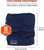 Ergodyne Chill-Its 6486 Fire Resistant Headband, Multifunctional Headwear, Moisture-Wicking, Navy, 10 x 8 x 0.5 Inch