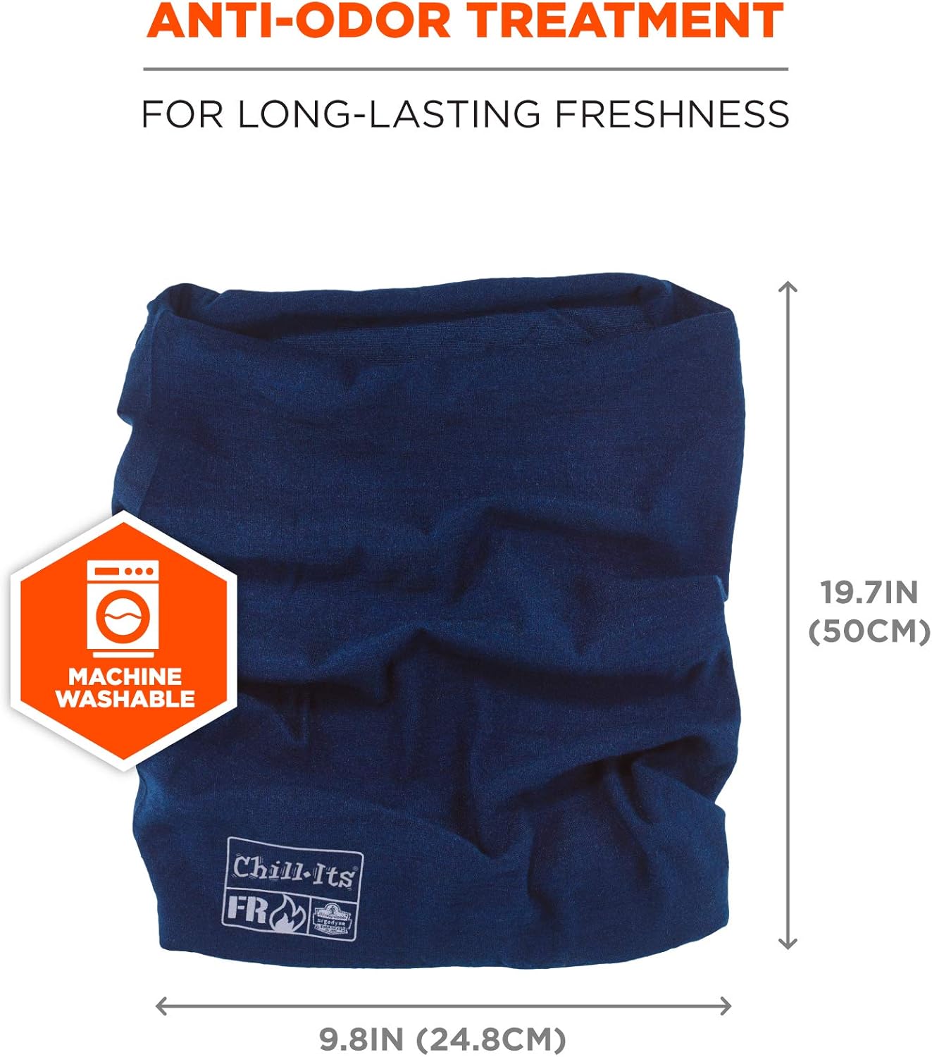 Ergodyne Chill-Its 6486 Fire Resistant Headband, Multifunctional Headwear, Moisture-Wicking, Navy, 10 x 8 x 0.5 Inch