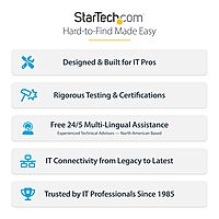 StarTech.com 6.6ft/2m USB to Serial Adapter Cable, COM Retention, FTDI, USB-A to DB9 RS232, Interchangeable DB9 Screws/Nuts