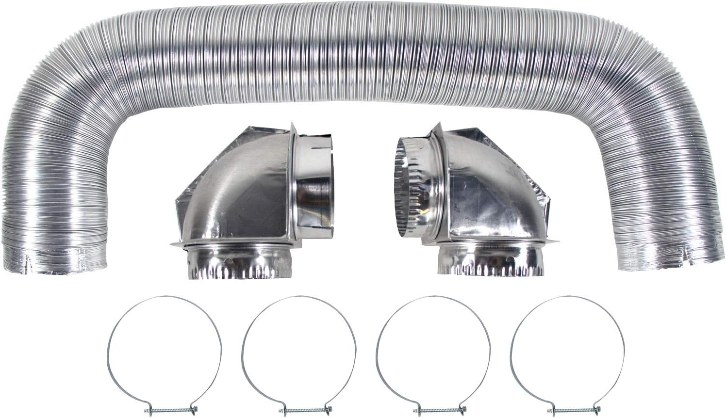 Certified Appliance Accessories CERT77018 Dryer Vent Duct Kit with 90 Degree Elbows, 8 Feet