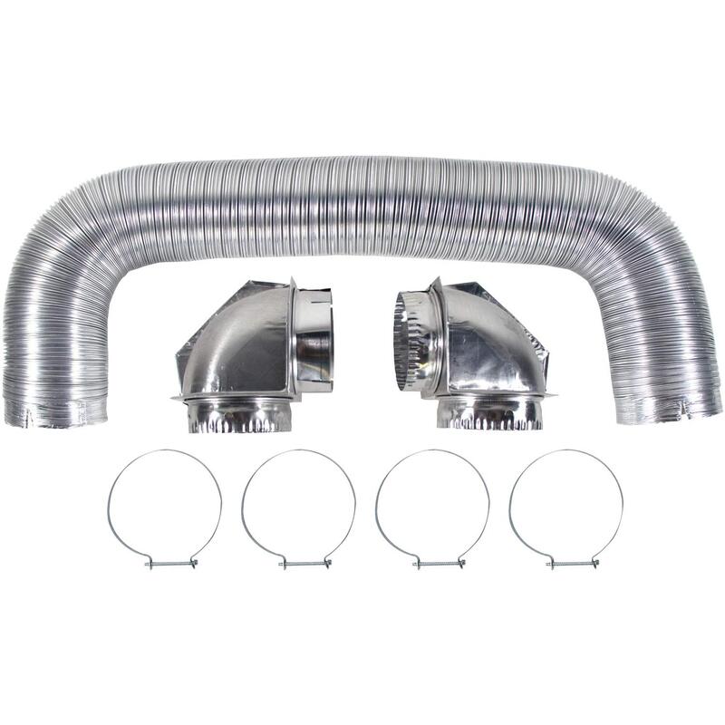 Certified Appliance Accessories CERT77018 Dryer Vent Duct Kit with 90 Degree Elbows, 8 Feet