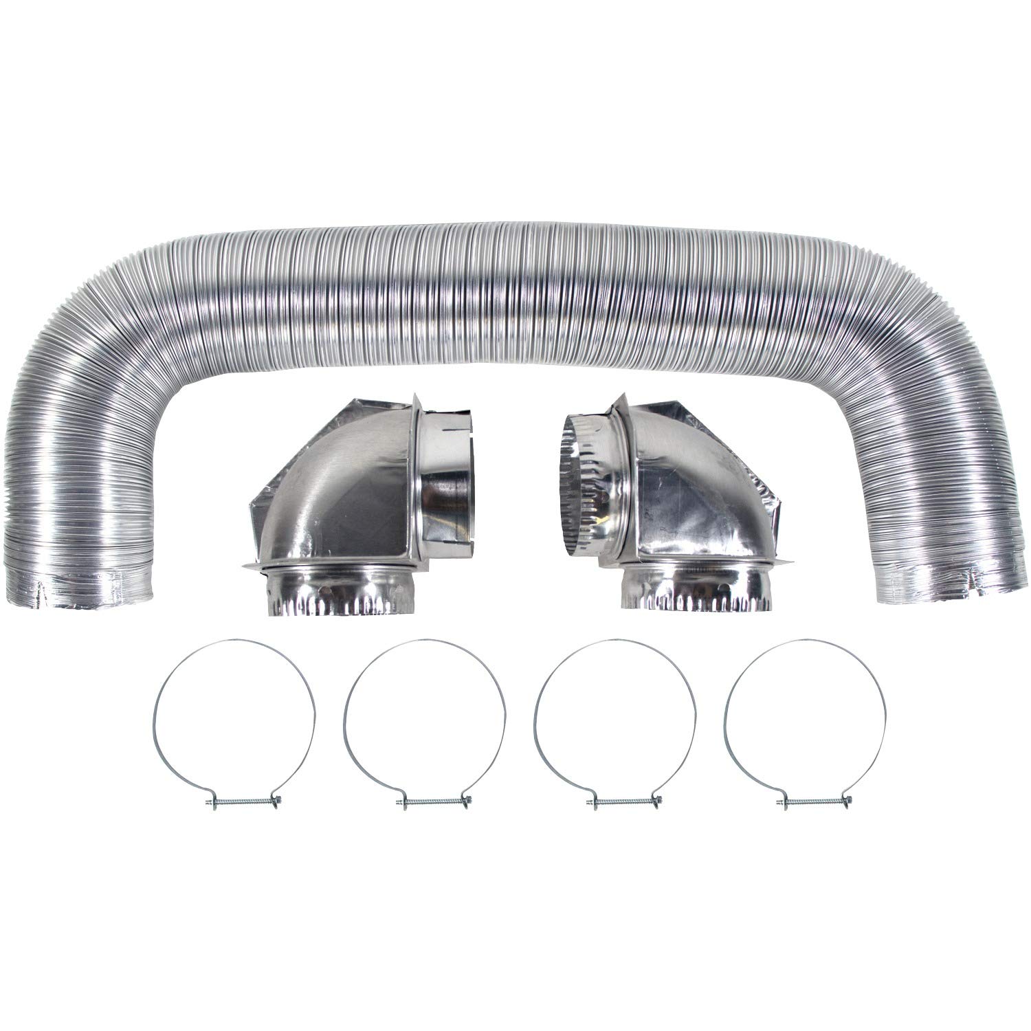 Certified Appliance Accessories CERT77018 Dryer Vent Duct Kit with 90 Degree Elbows, 8 Feet