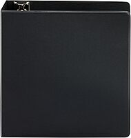 Just Basics Economy Round-Ring Nonview Binder, 3" Rings, 61% Recycled, Black