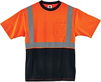 Ergodyne GloWear 8289BK Class 2 Hi-Vis Black Front T-Shirt