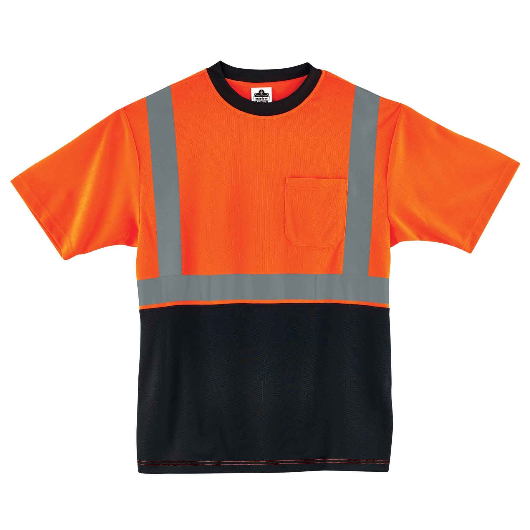 Ergodyne GloWear 8289BK Class 2 Hi-Vis Black Front T-Shirt