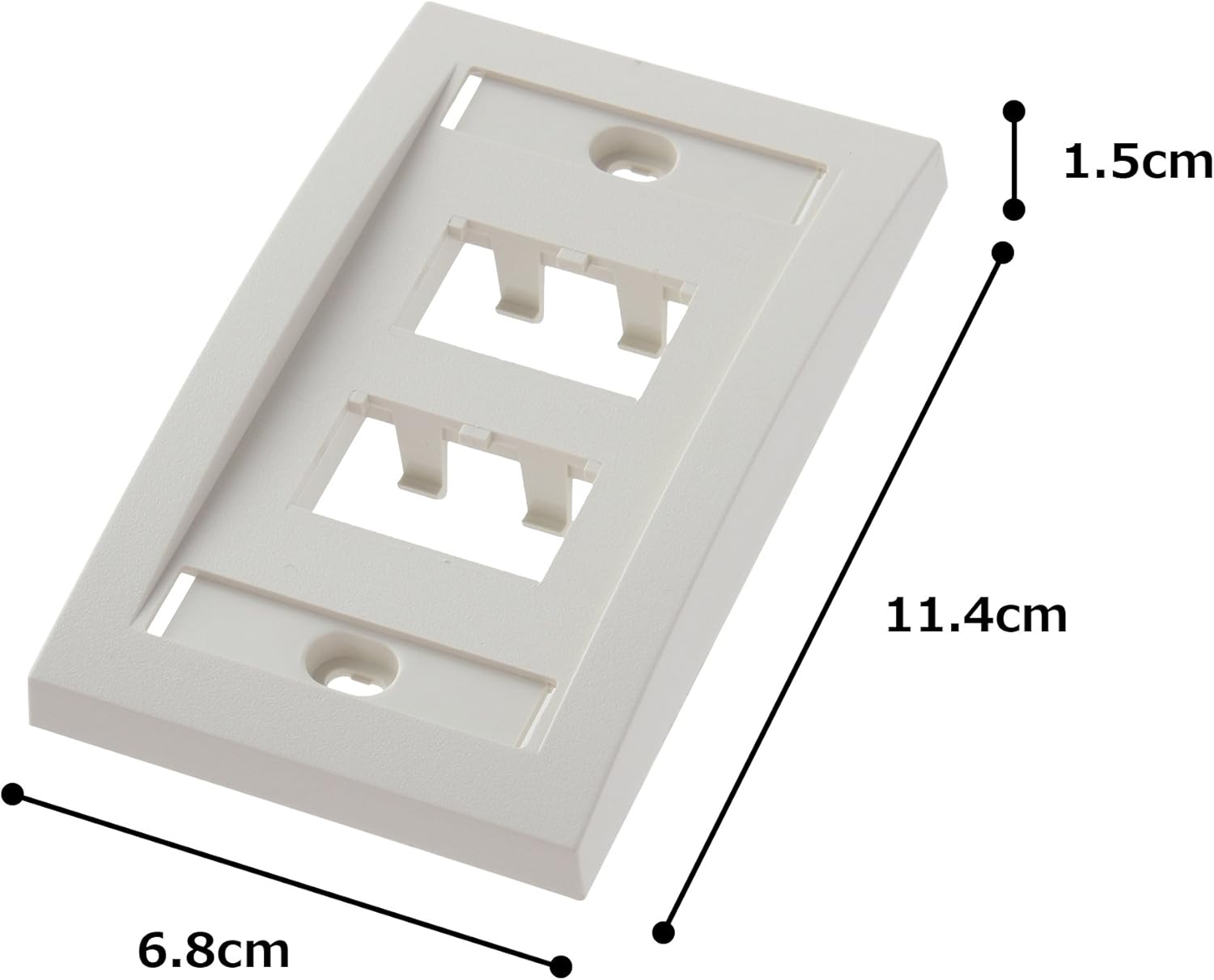 Panduit CFPE4IWY 1-Gang 4-Port Faceplate, Off White