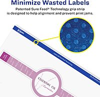 Avery Matte White Removable Wraparound Band Labels, Sure Feed Technology, 2-3/8" x 8", Cigar Band Labels, Laser/Inkjet Printable, 45 Total 45 labels