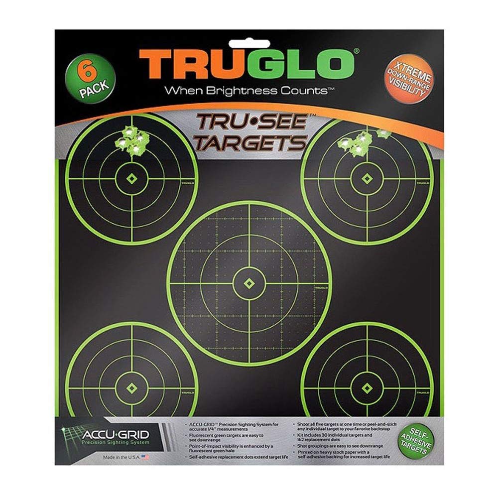 TRUGLO Tru-See 5-Bull Fluorescent Self-Adhesive Splatter Targets