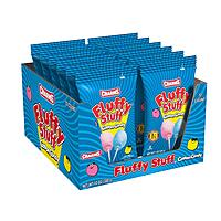 Fluffy Stuff Cotton Candy - Pink and Blue Fresh Spun Floss Sugar Retro Candy - Carnival Cotton Candy in Stay Fresh Packs for Gifts, Party Favors - Pack of 12 1 oz. Bags