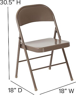 Flash Furniture HERCULES Series Double Braced Metal Folding Chair