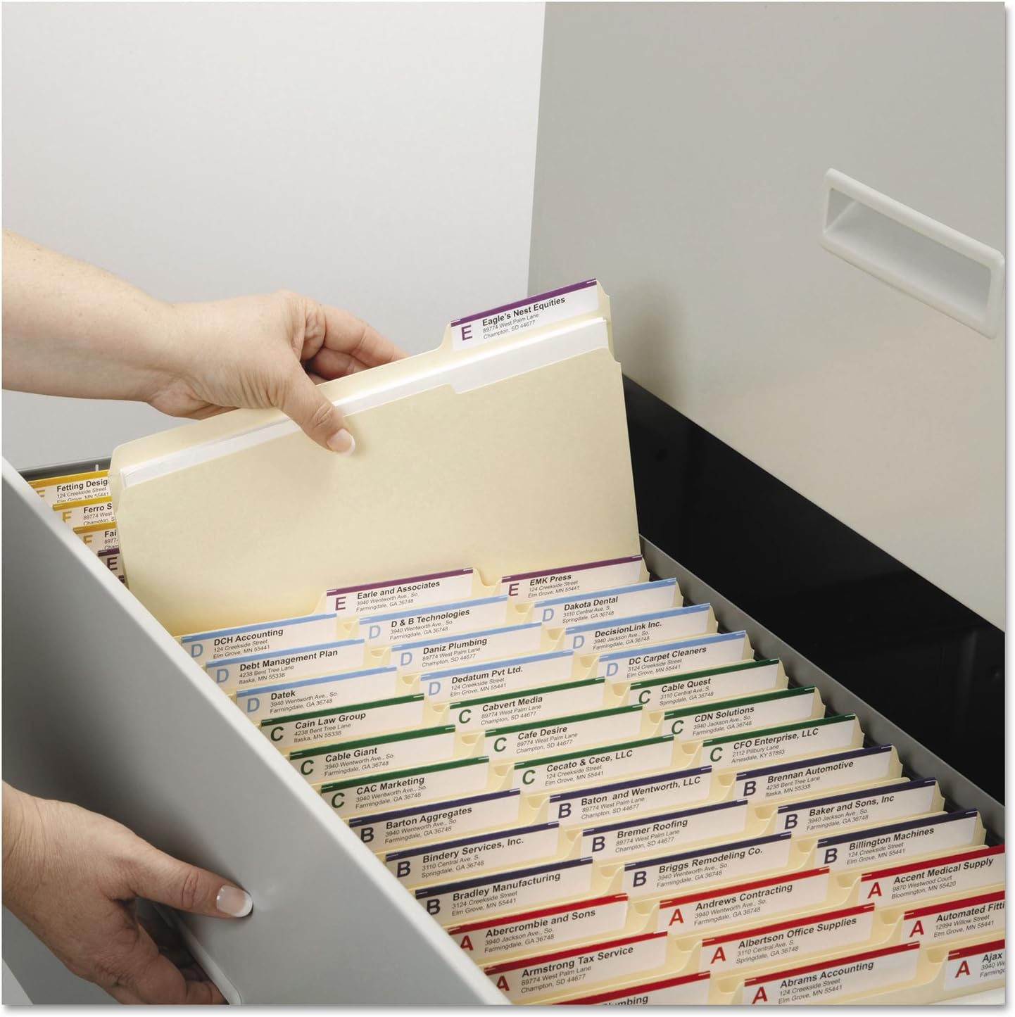 Smead® Manila Folders With Product Protection, Letter Size, 1/3 Cut, Box Of 100