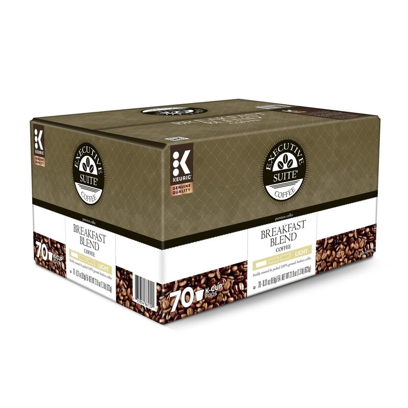 Executive Suite Breakfast Blend Coffee Keurig® K-Cup® Pods, Box of 70 Pods