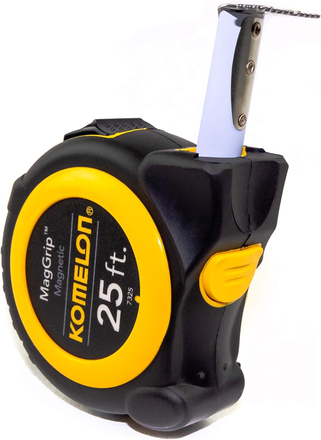 Komelon 7325; 25' x 1 in Magnetic MagGrip Tape Measure, Yellow/Black 7.6 m