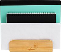 MIND READER Bamboo Desktop Organizer Office Storage