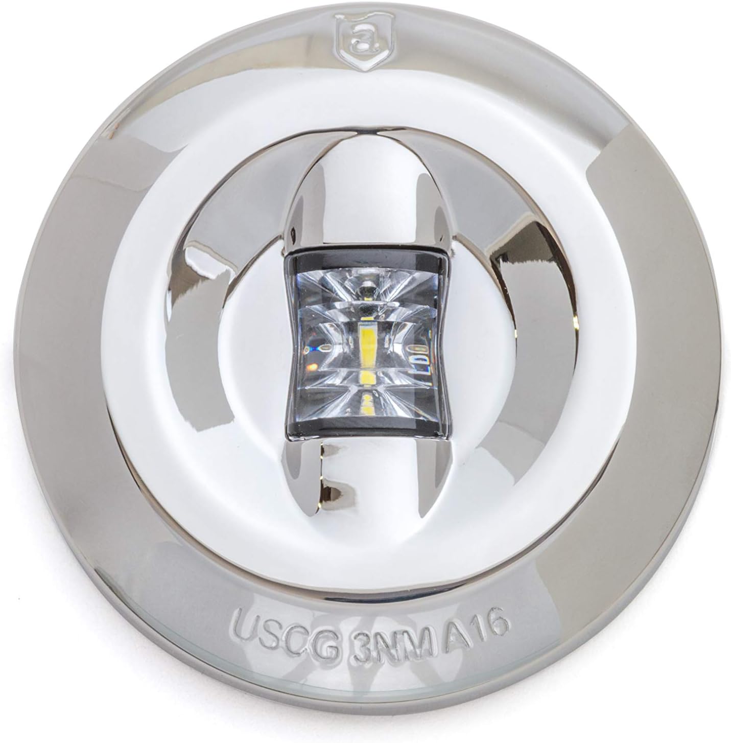 attwood 6556-7 Universal Watertight Marine Boat LED Round 3 Nautical Mile Transom Light