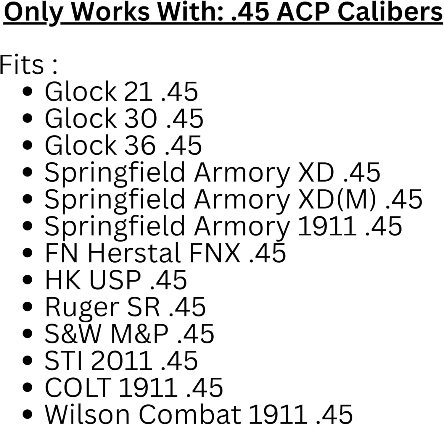 ETS Speed Loader for Glock XD XDM and 1911 Magazines .45 ACP