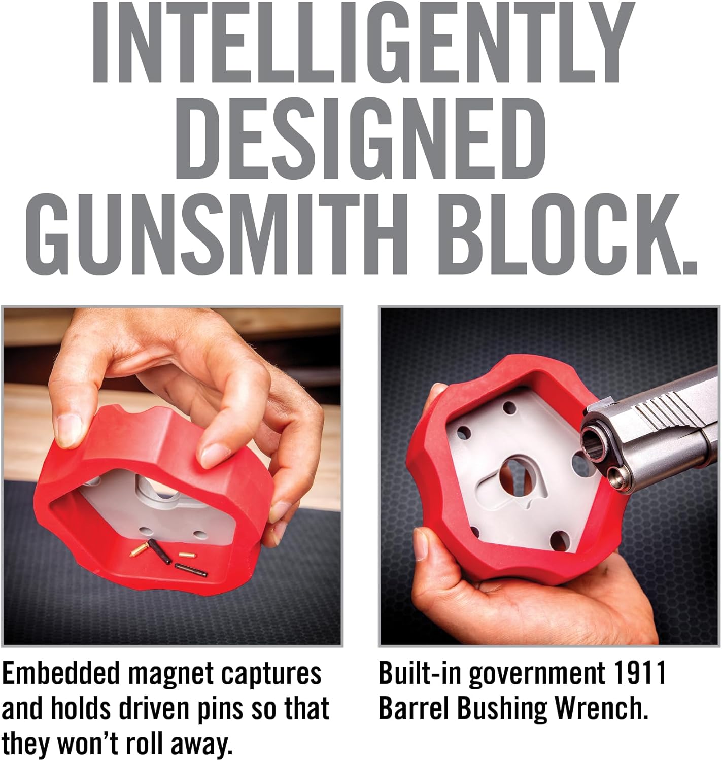 Real Avid Smart Bench Block - Universal Armorers Block Made with Non-Marring Materials, Non-Slip Bench Block For Glock