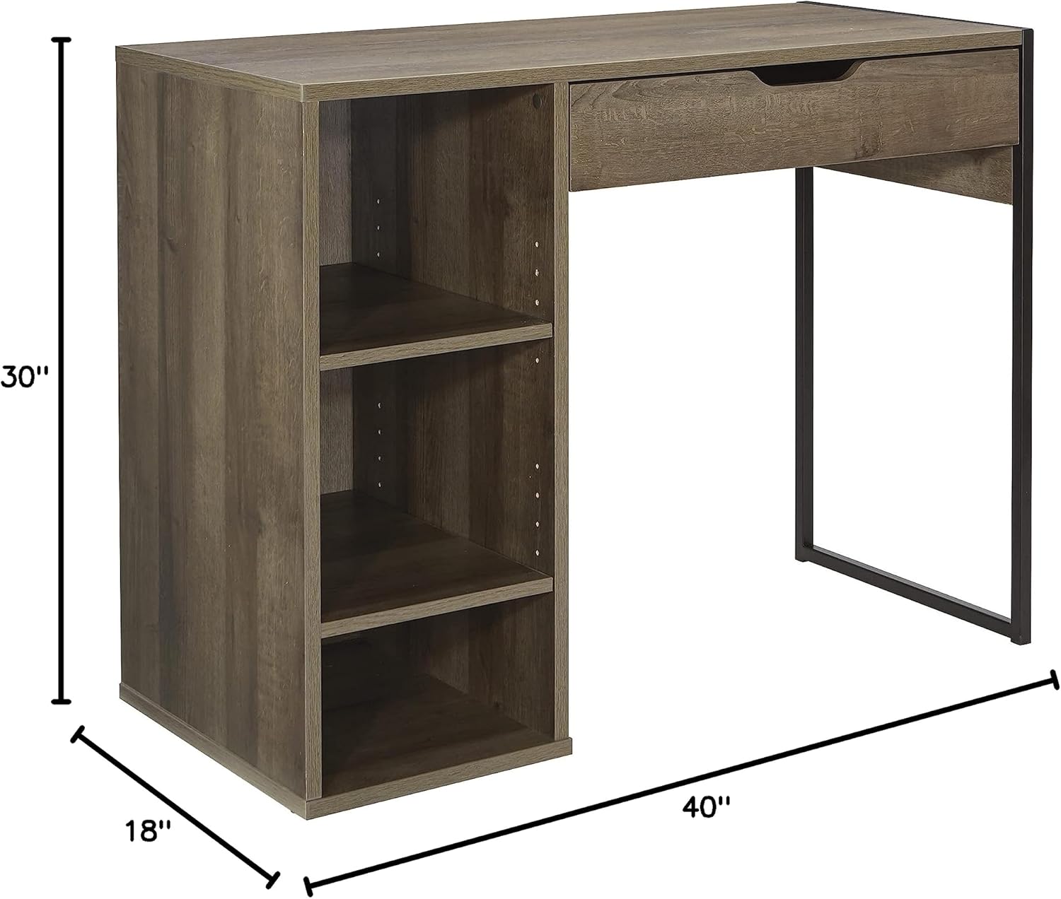 OSP Home Furnishings Ravel 40-Inch Wide Writing Desk