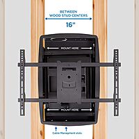 Mount-It! Recessed TV Wall Mount, Articulating Full Motion in-Wall TV Bracket for Flush Installation, 27 Inch Extended Arm Fits Screen Sizes 32-70 inch, Up to 175 lbs