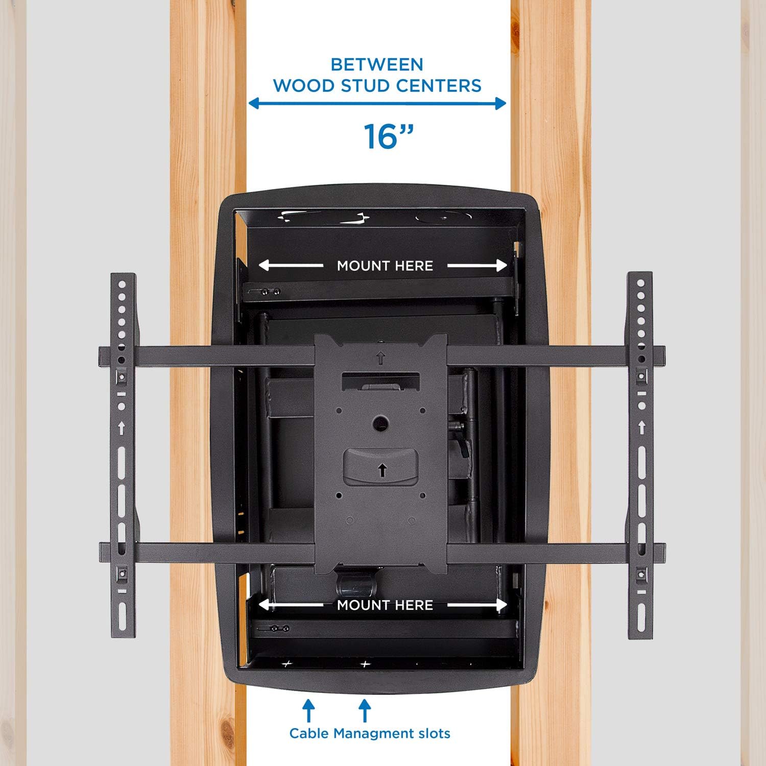 Mount-It! Recessed TV Wall Mount, Articulating Full Motion in-Wall TV Bracket for Flush Installation