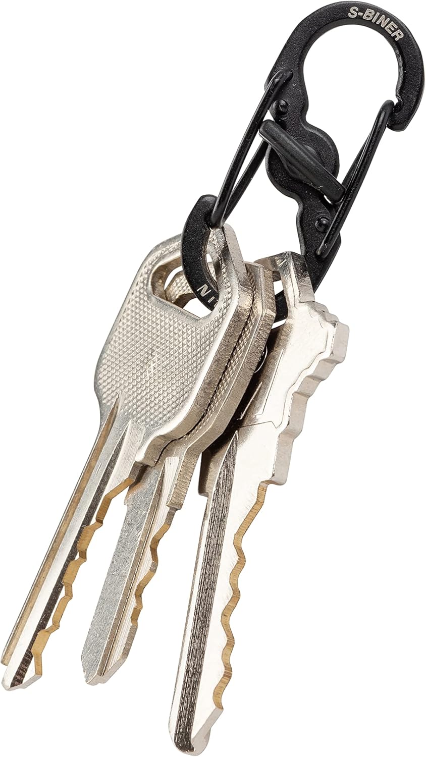 Nite Ize S-Biner MicroLock Stainless Steel Dual-Gate Carabiner Key Holder