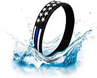 THIN BLUE LINE USA American Flag Silicone Bracelet