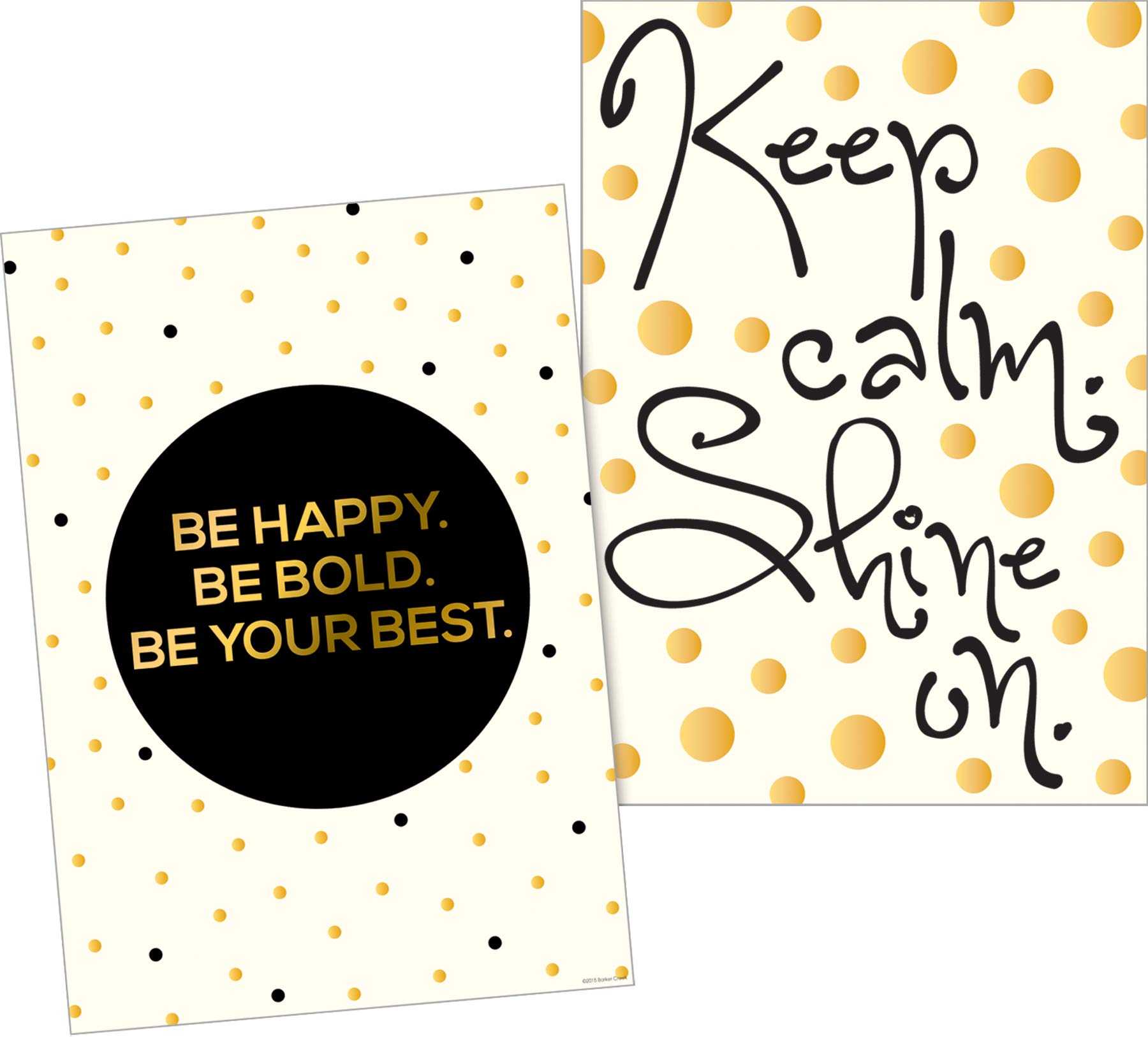 Barker Creek Poster Duet Set, Shine On, Set of 2 Inspirational Posters, Motivate Your Friends and Students with These