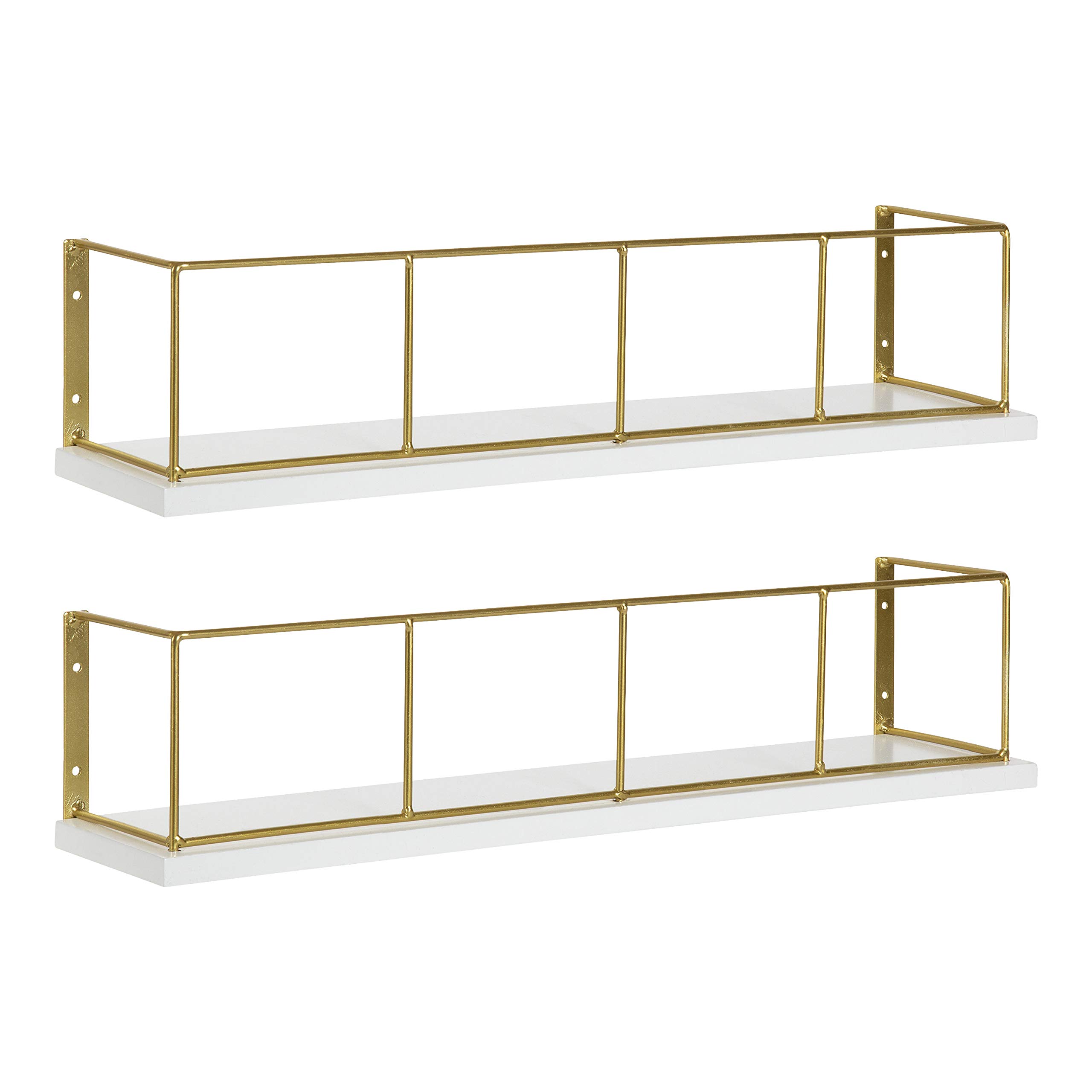 KATE AND LAUREL Benbrook 2-Pack Floating Wall Shelves