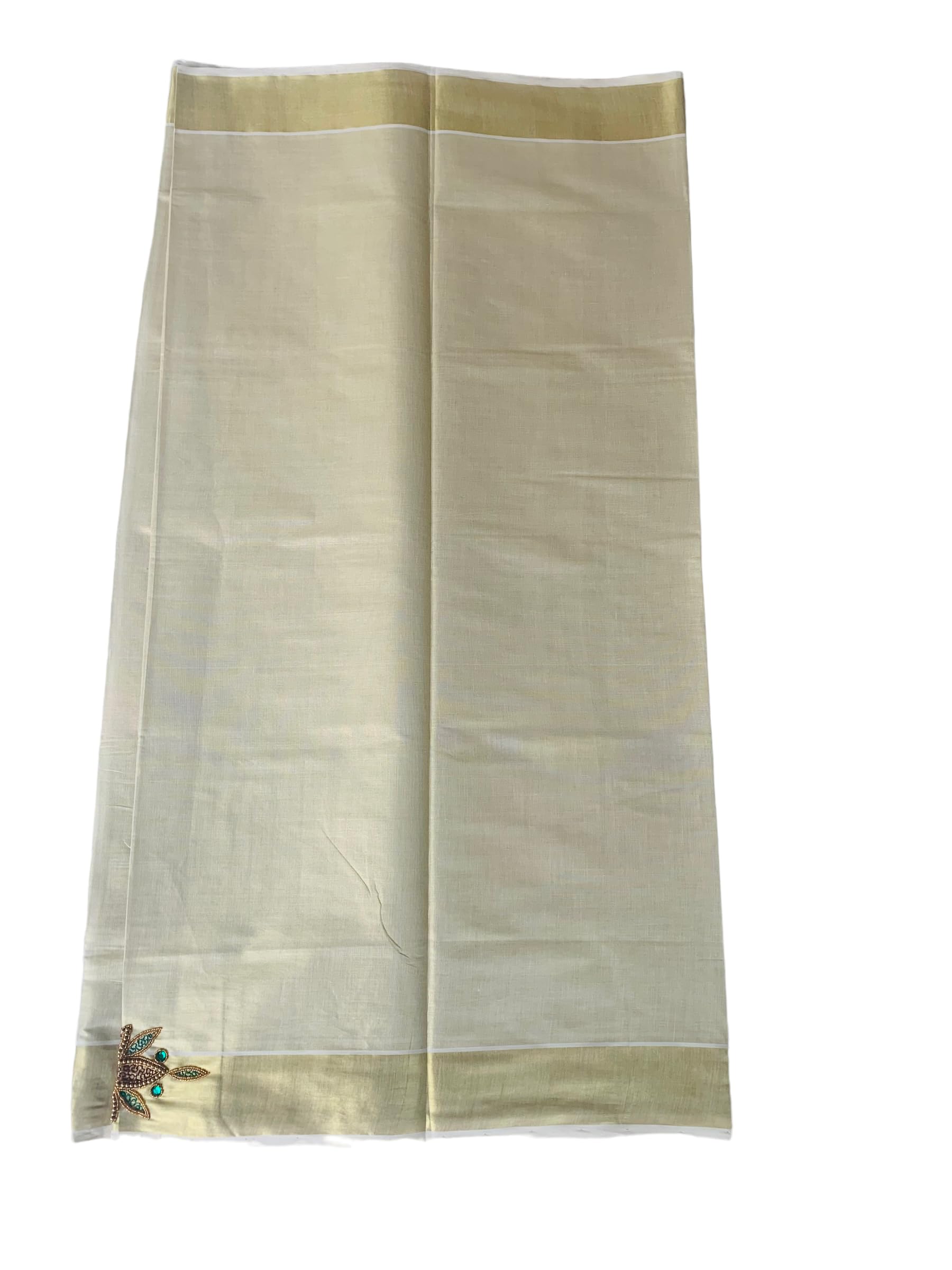 Women's Tissue Kuthampully Kerala Kasavu Saree Tssue | Traditional South Indian Saree | Designer Indian Saree | Onam Saree - Ekm-810 (Maroon)