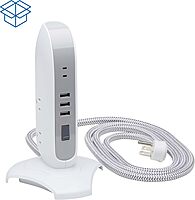 Tripp Lite TLP66USB Surge Protector Tower with USB Ports, 1200 Joules, 5-Outlets