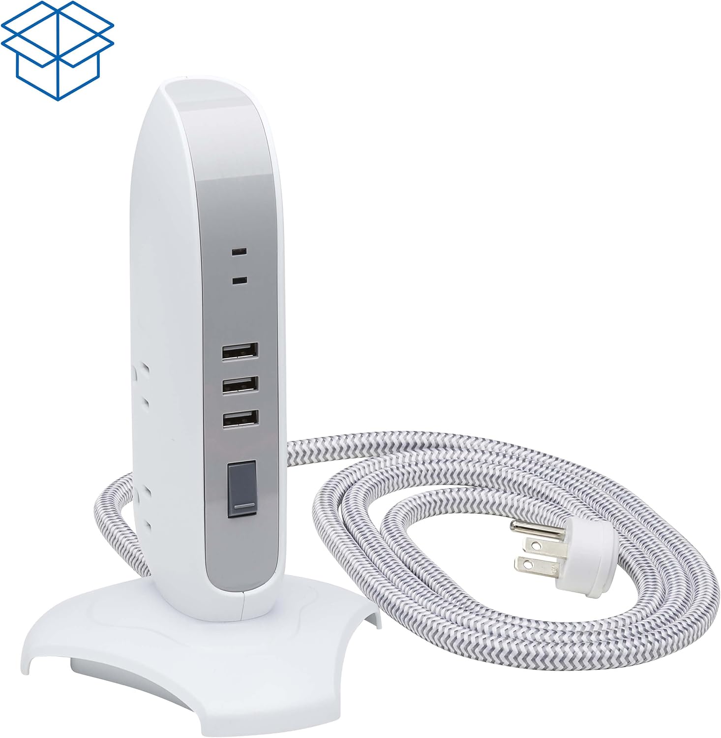 Tripp Lite TLP66USB Surge Protector Tower with USB Ports, 1200 Joules, 5-Outlets
