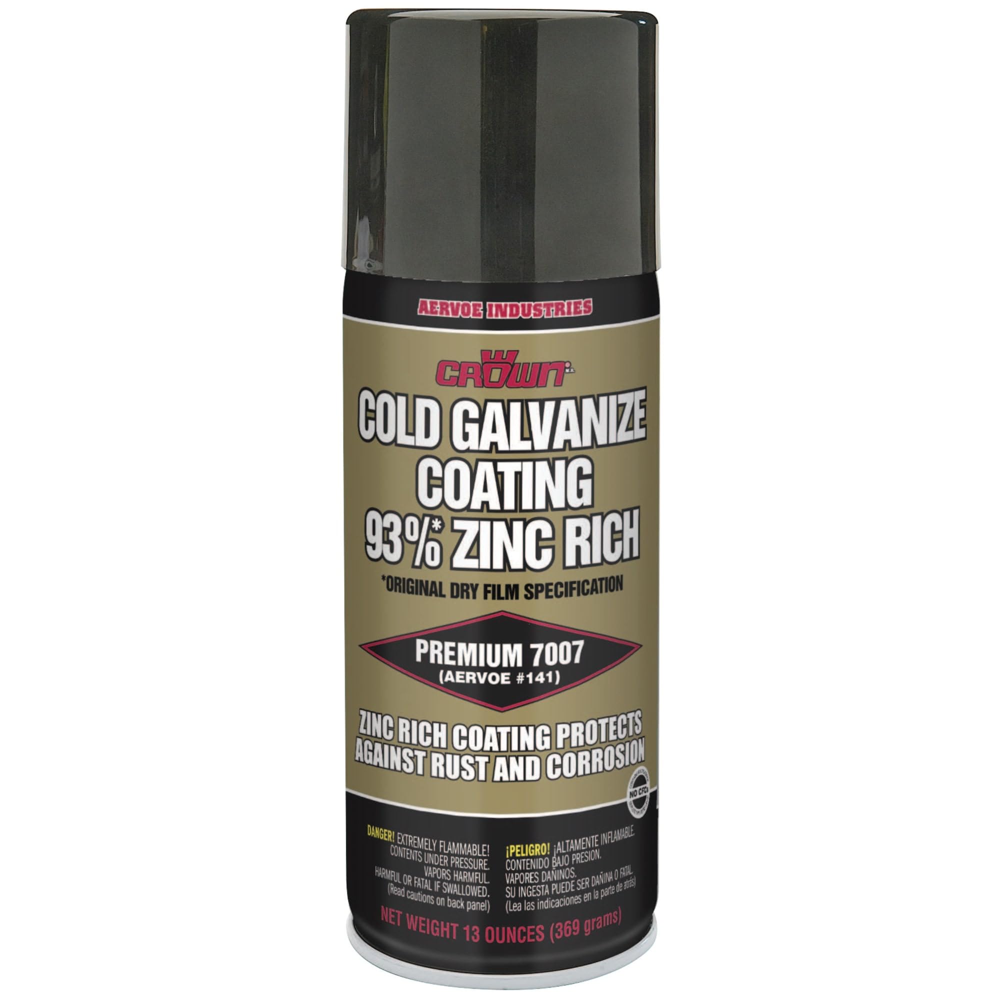 Aervoe Cold Galvanizing Compound, 16 oz Aerosol Can
