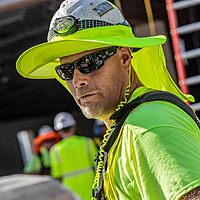 Ergodyne Chill-Its 6660 Attachable Hard Hat Brim with Neck Shade, Lime (Pack of 3)