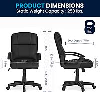 Flash Furniture Coffman Flash Fundamentals Mid-Back LeatherSoft Office and Gaming Chair
