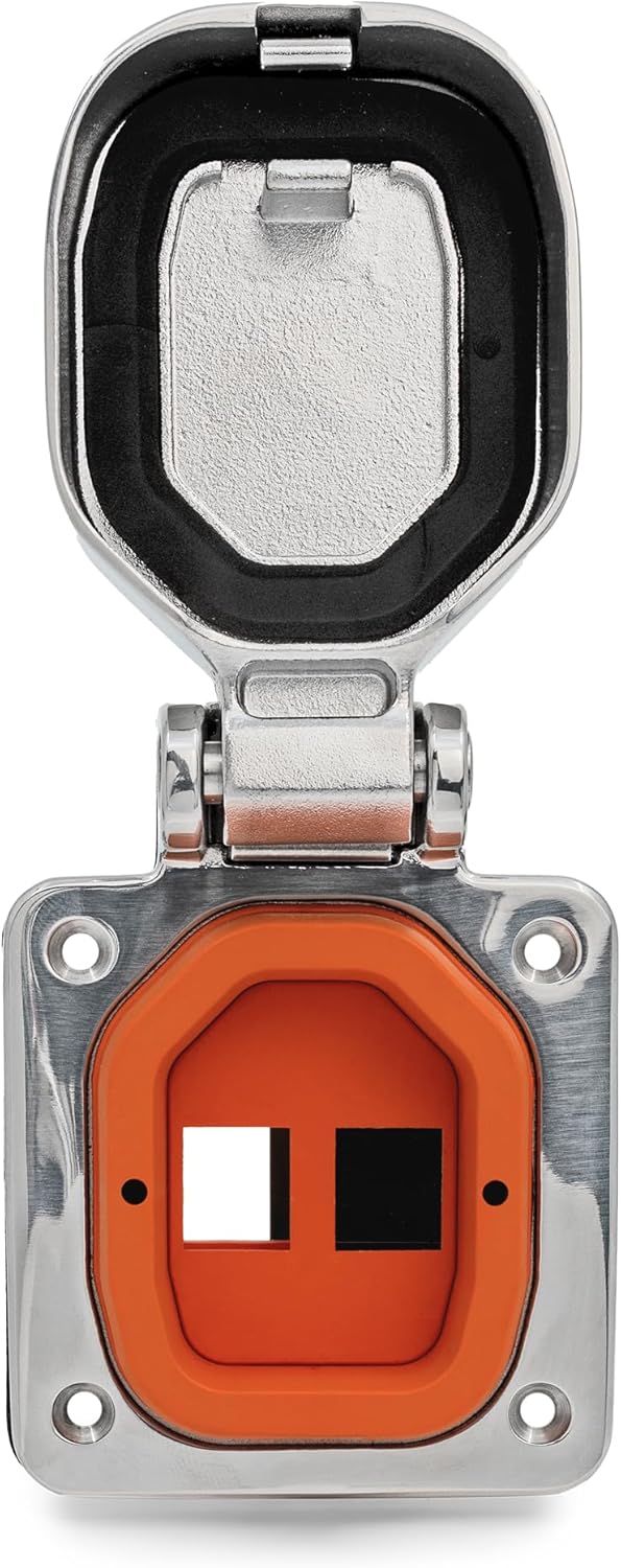 SmartPlug Data Port Case/Inlet Only - 316 SS Cover w/One Blank Plug & One Open Port