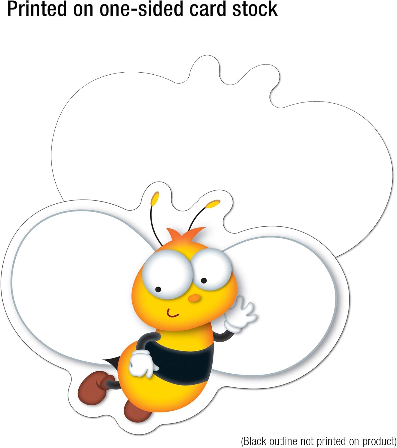 Carson Dellosa 45-Piece Buzz-Worthy Bee Cutouts, Colorful Cardstock Bumblebee Cut Outs for Spring Decor, Party