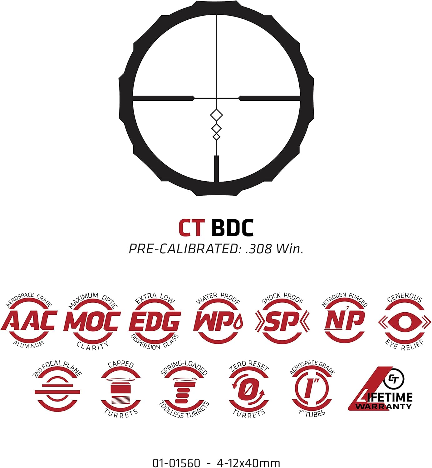 CRIMSON TRACE Brushline Riflescope 4-12x40mm
