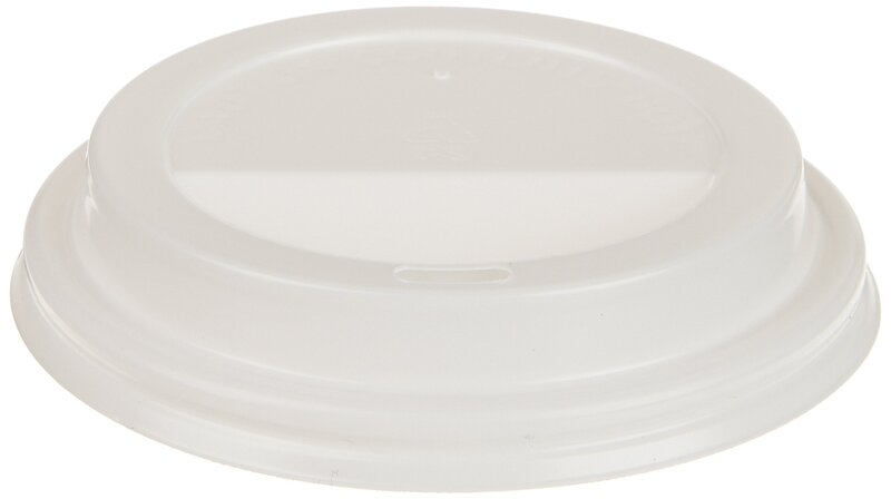 Genuine Joe Ripple Hot Cup Protective Lids, 10 - 16 Oz, White, Pack Of 50