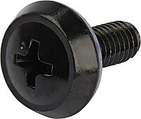 StarTech.com 50 Pack 10-32 Server Rack Cage Nuts and Screws w/Washers - Rack Mount Hardware Kit - Network/IT Equipment Cabinet Clip/Captive Nuts & Bolts for Square Holes - Black - TAA (CABSCREW1032)