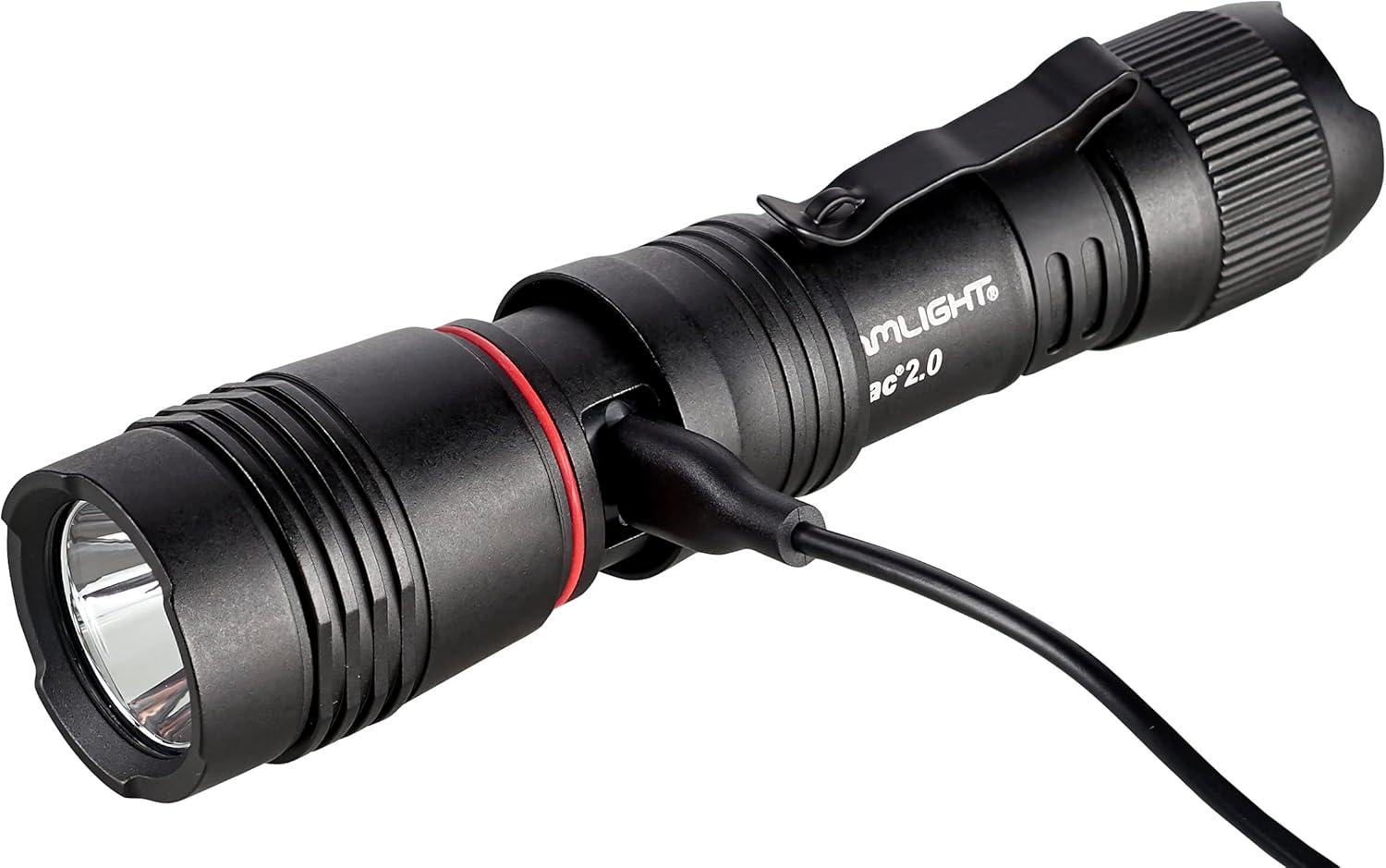 Streamlight 89000 ProTac 2.0 2000-Lumen 17300 Candela Rechargeable Tactical LED Flashlight with USB C Cable, and Holster