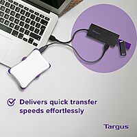 Targus 4-Port USB 3.0 SuperSpeed Hub, 2.75inH x 0.5inW x 0.5inD
